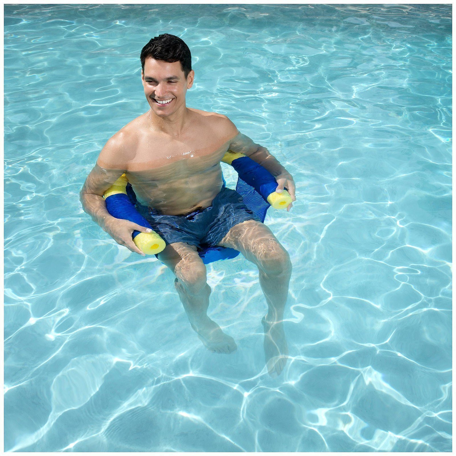 SwimWays Noodle Sling Floating Pool Chair Mesh Seat, No-Inflate, Fits... - Produktbild 5