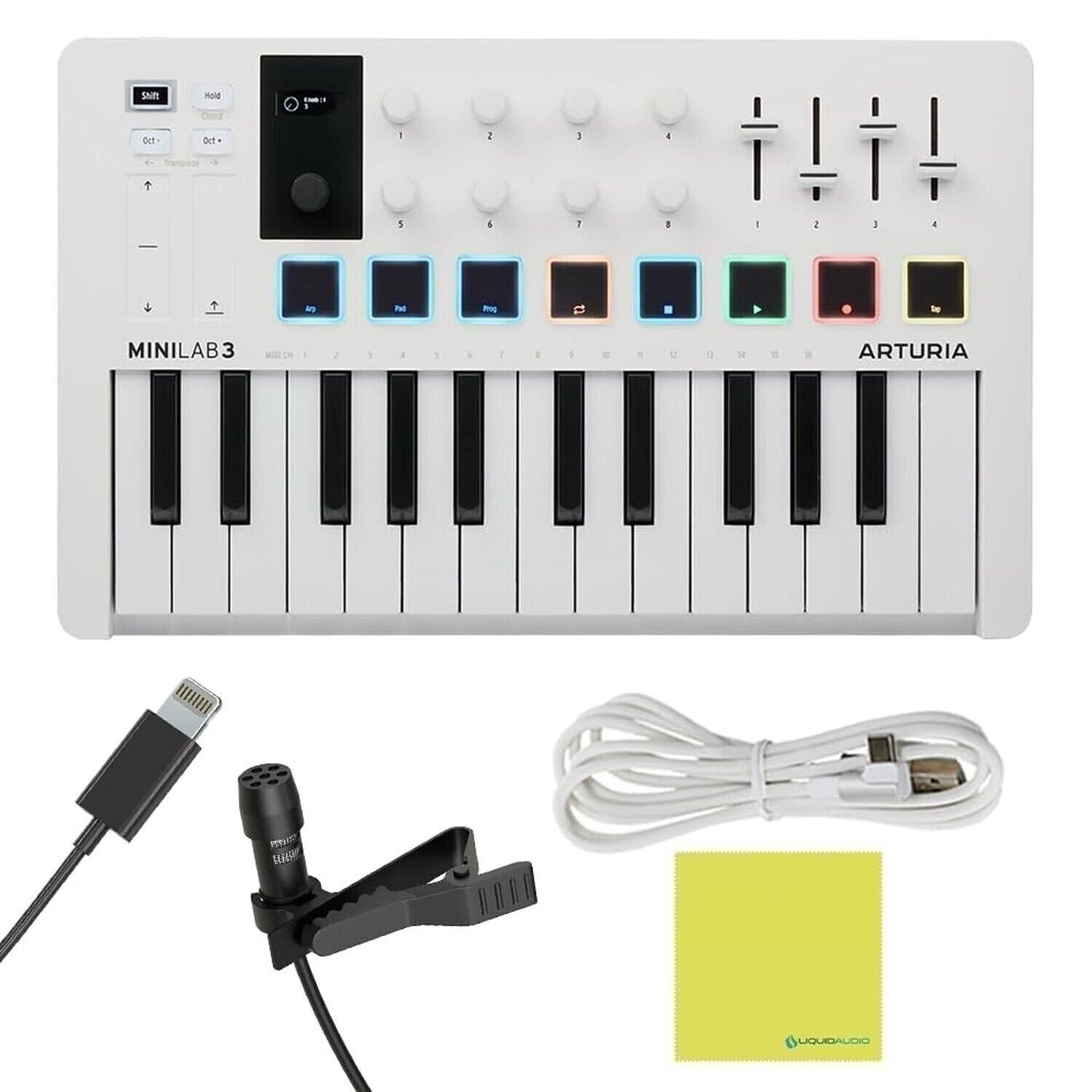 Arturia MiniLab 3 MIDI Keyboard Controller, Lavalier Omnidirectional.. -OPEN BOX