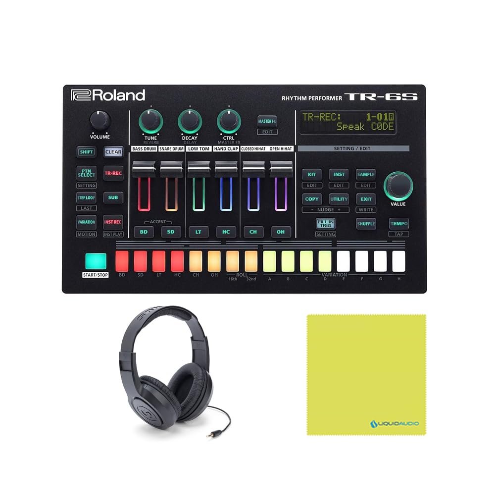 Roland TR-6S Rhythm Performer Bundle w/Samson SR350 Over-Ear Stereo...