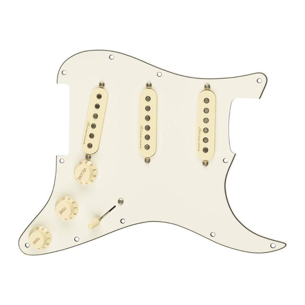 Fender Pre-Wired Strat® Pickguard, Vintage Noiseless SSS, Parchment - OPEN BOX