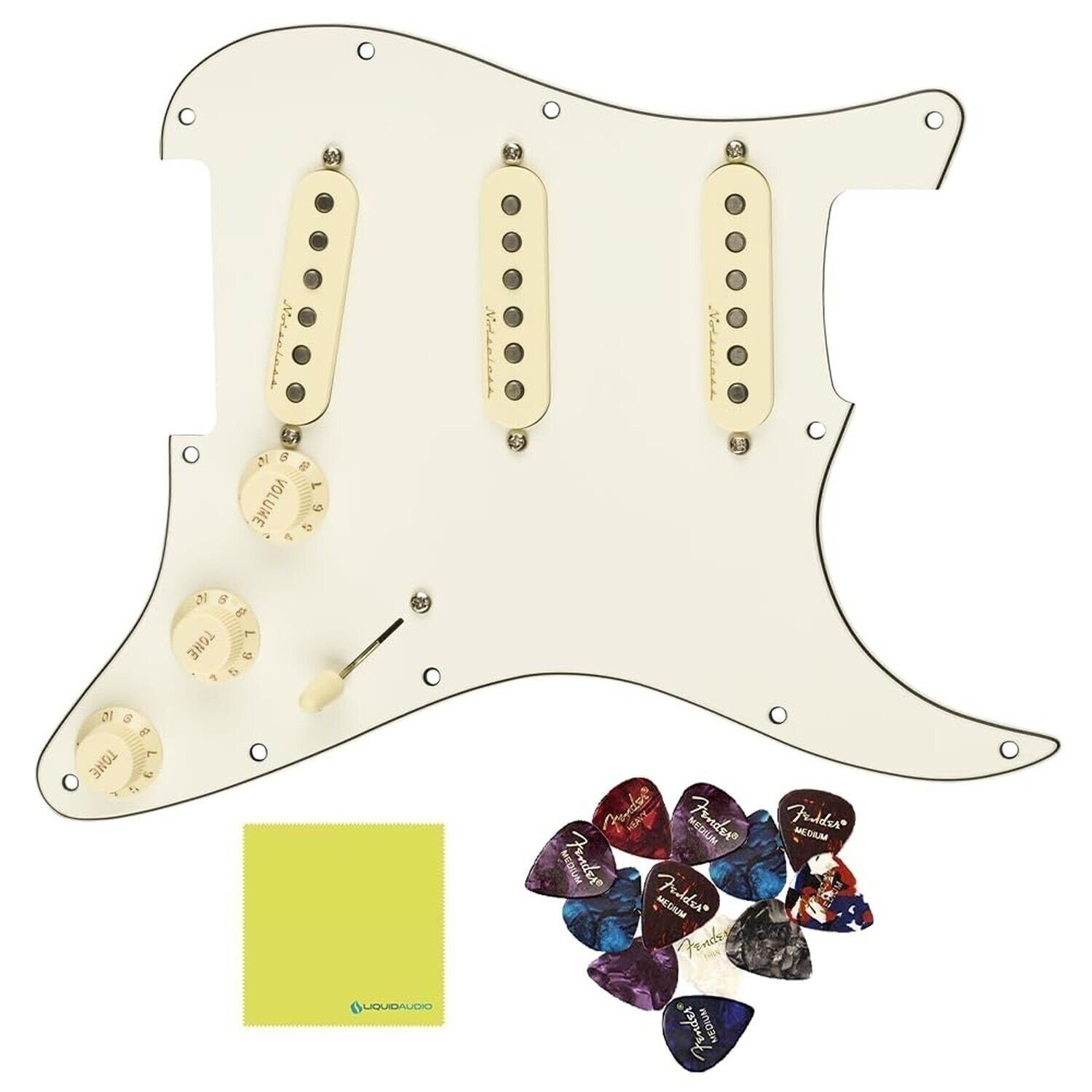 Fender Pre-Wired Strat� Pickguard, Vintage Noiseless SSS, Parchment - OPEN BOX