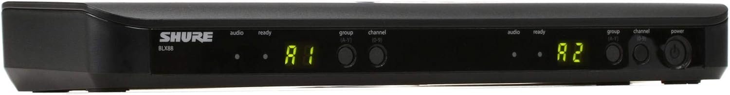 Shure BLX88 Dual Channel Wireless Receiver with Frequency QuickScan, Audio…