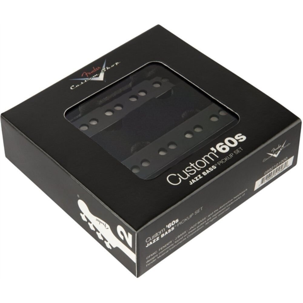 Fender Custom Shop Custom '60s Jazz Bass Pickup Set, Black, 0992101000 -OPEN BOX