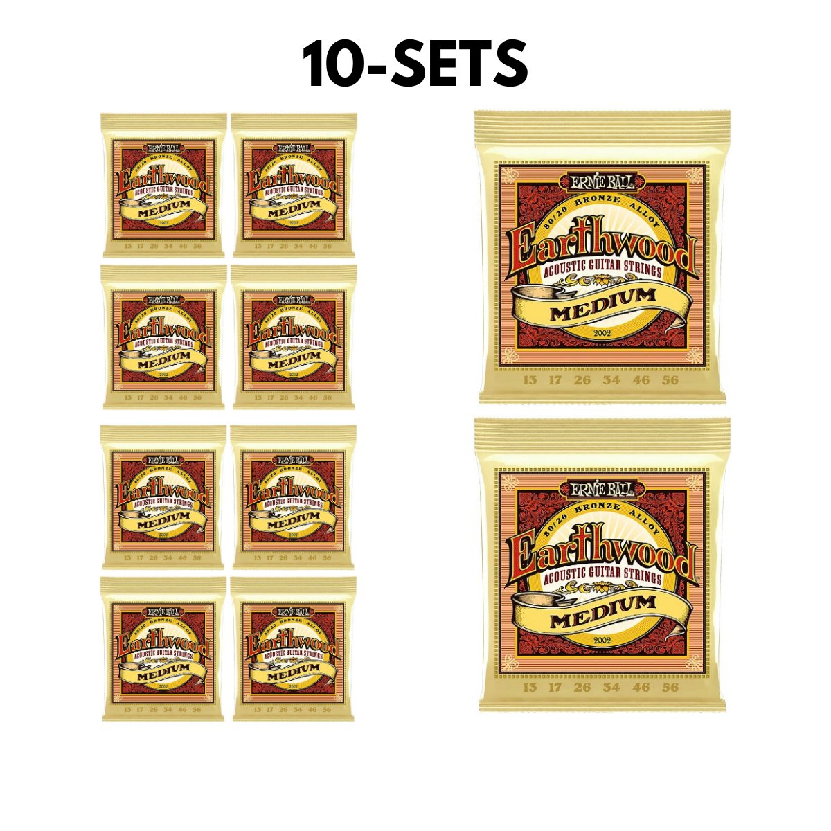 Ernie Ball Medium 80/20 Bronze 13-56 Acoustic Guitar Strings 2002 SEE OPTIONS - Picture 16 of 17