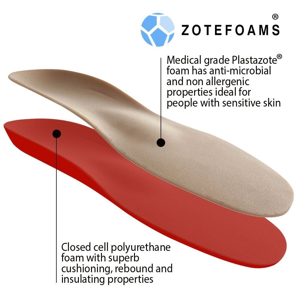 FootMatters Plastazote Orthotic Comfort Foam Insoles Self Molding ...