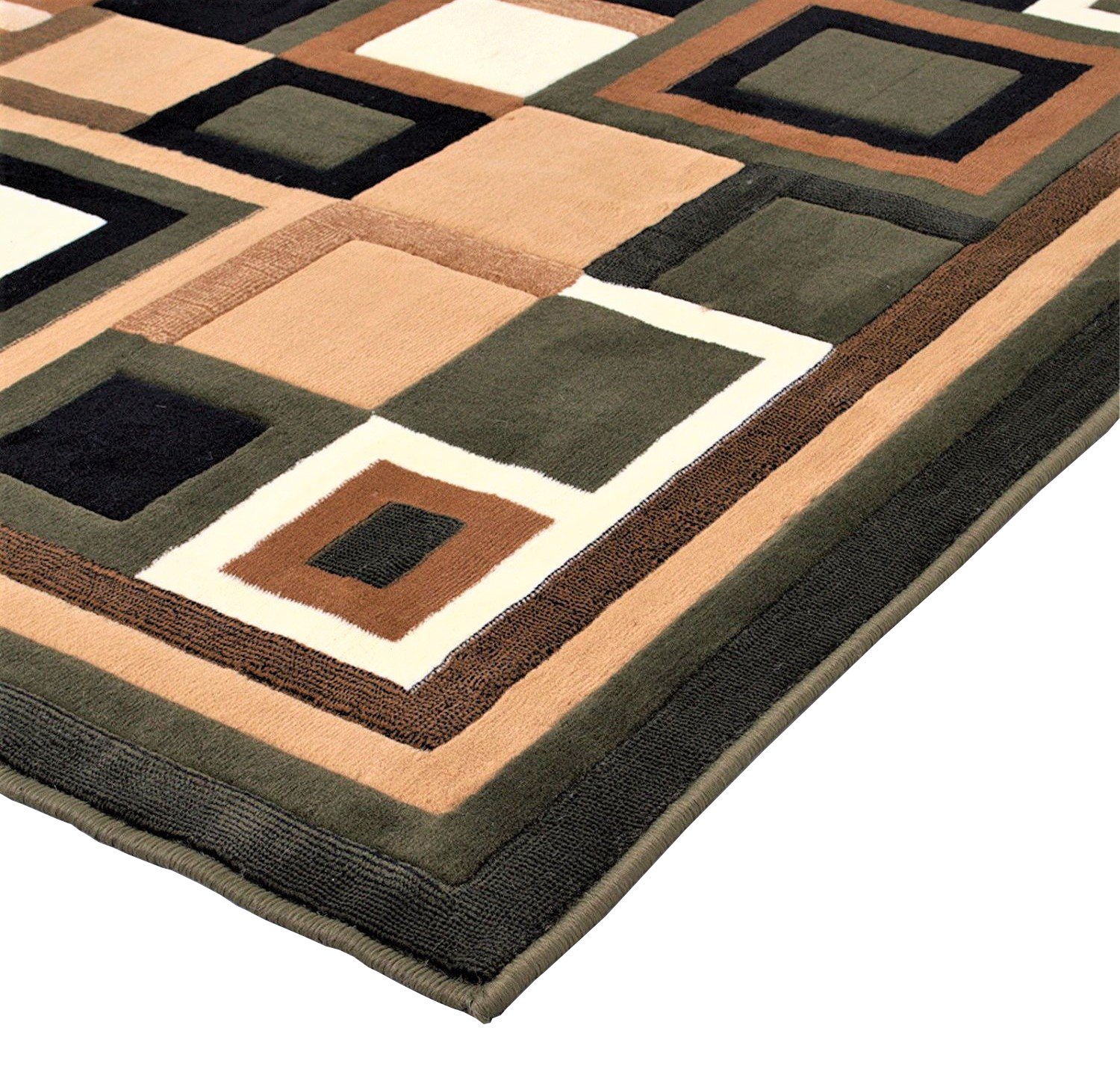 HR-Modern Contemporary Living Room Rugs-Abstract Carpet with Geometric Pattern