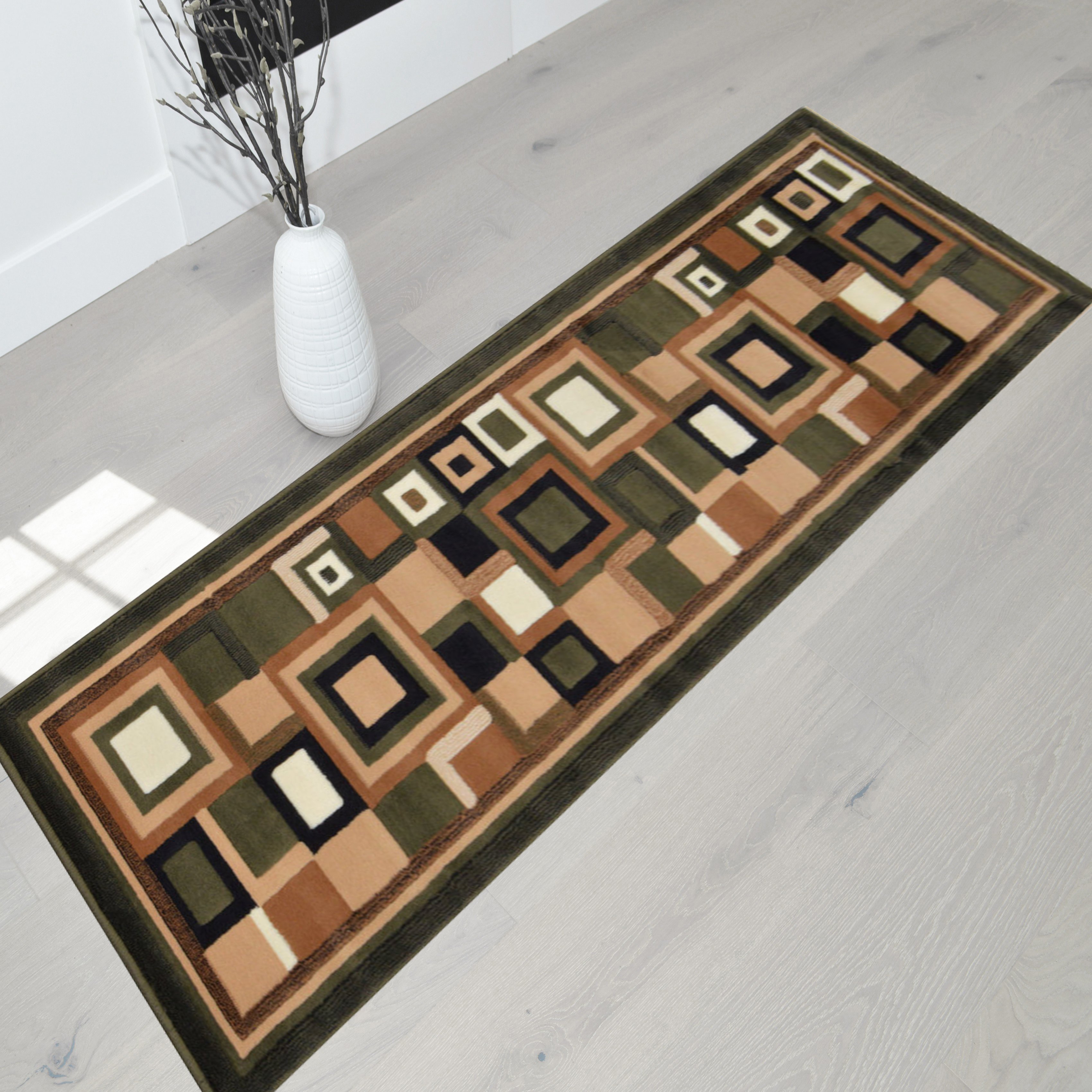 HR-Modern Contemporary Living Room Rugs-Abstract Carpet with Geometric Pattern