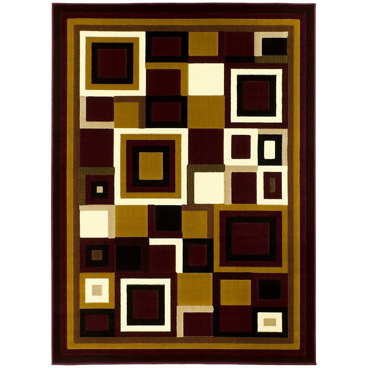 HR-Modern Contemporary Living Room Rugs-Abstract Carpet with Geometric Pattern