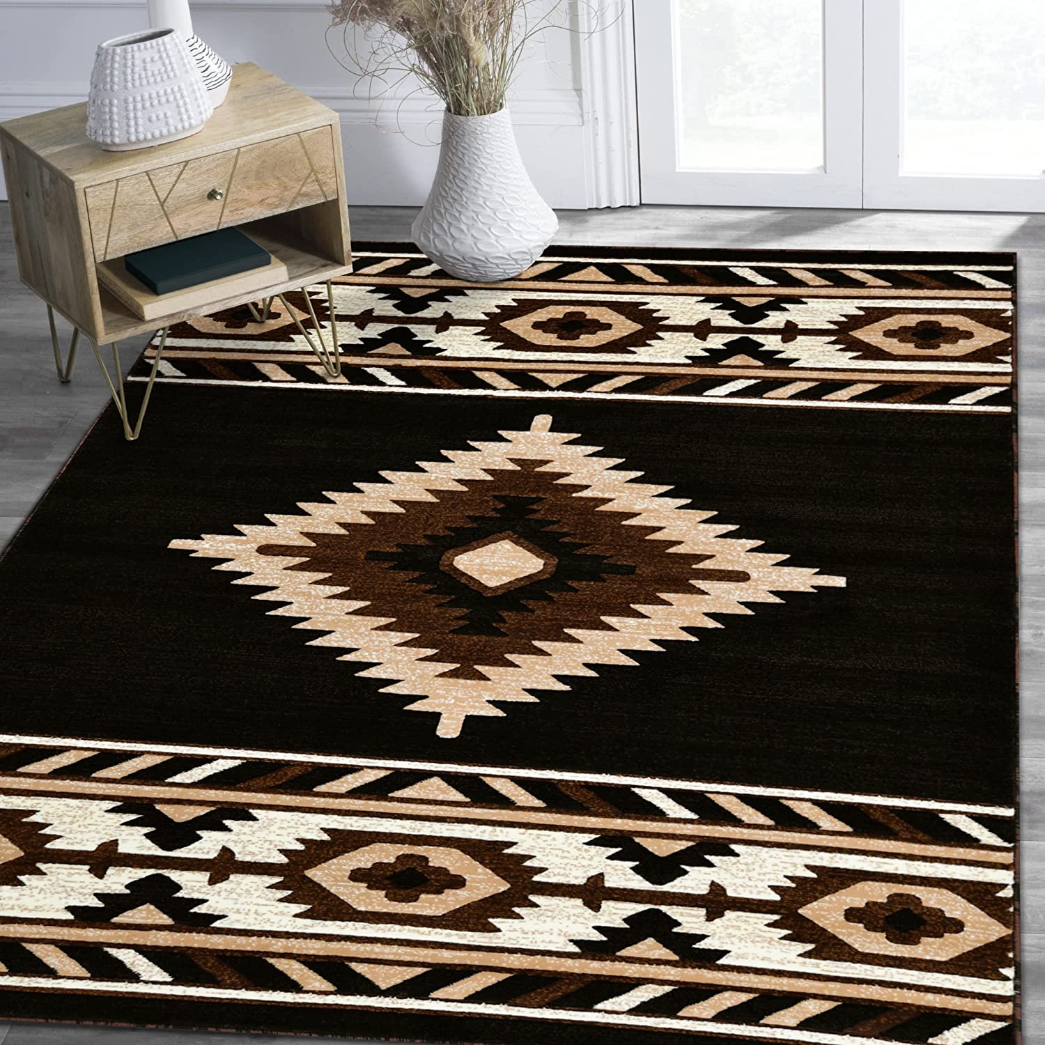 HR Southwestern Rugs for Cabin Tribal Medallion Carpet for Livingroom - Picture 10 of 95