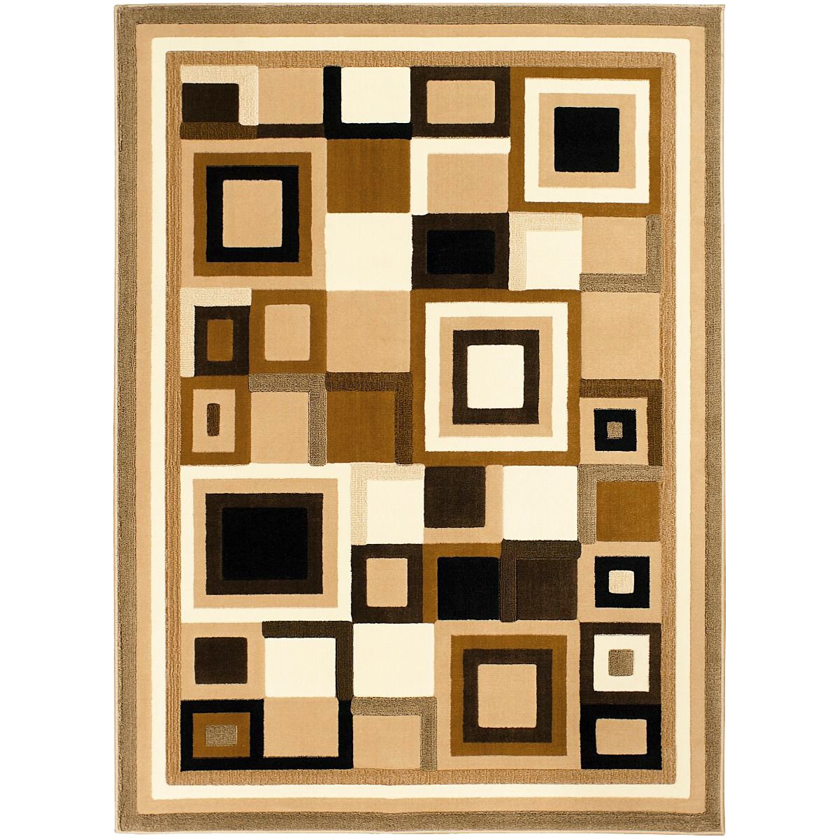 HR-Modern Contemporary Living Room Rugs-Abstract Carpet with Geometric Pattern