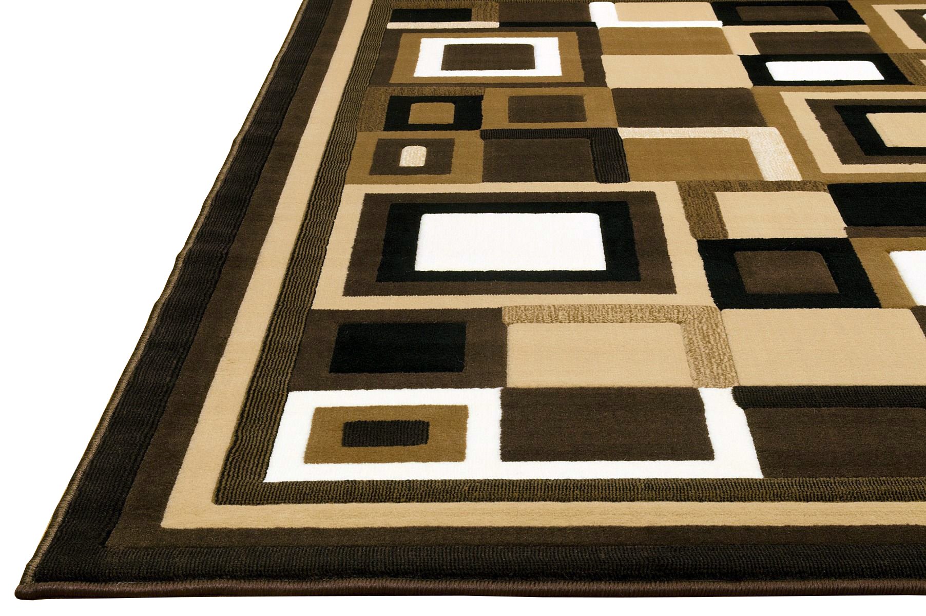 HR-Modern Contemporary Living Room Rugs-Abstract Carpet with Geometric Pattern