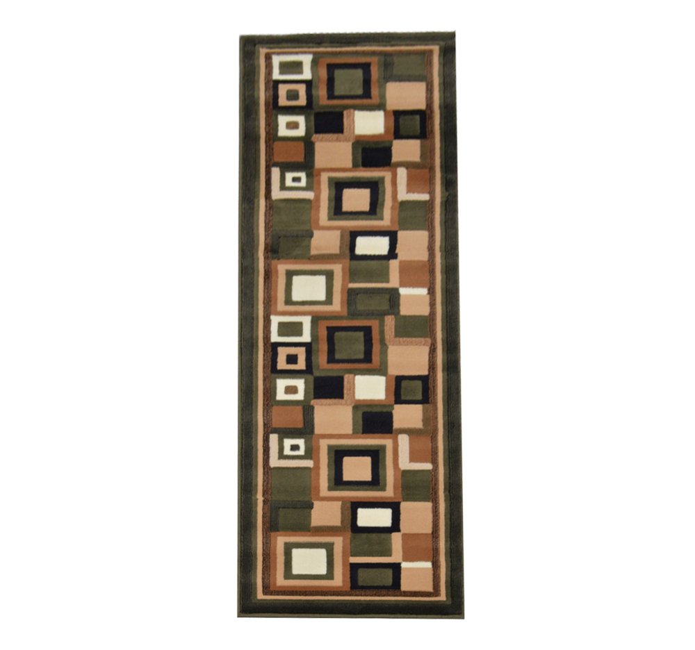 HR-Modern Contemporary Living Room Rugs-Abstract Carpet with Geometric Pattern