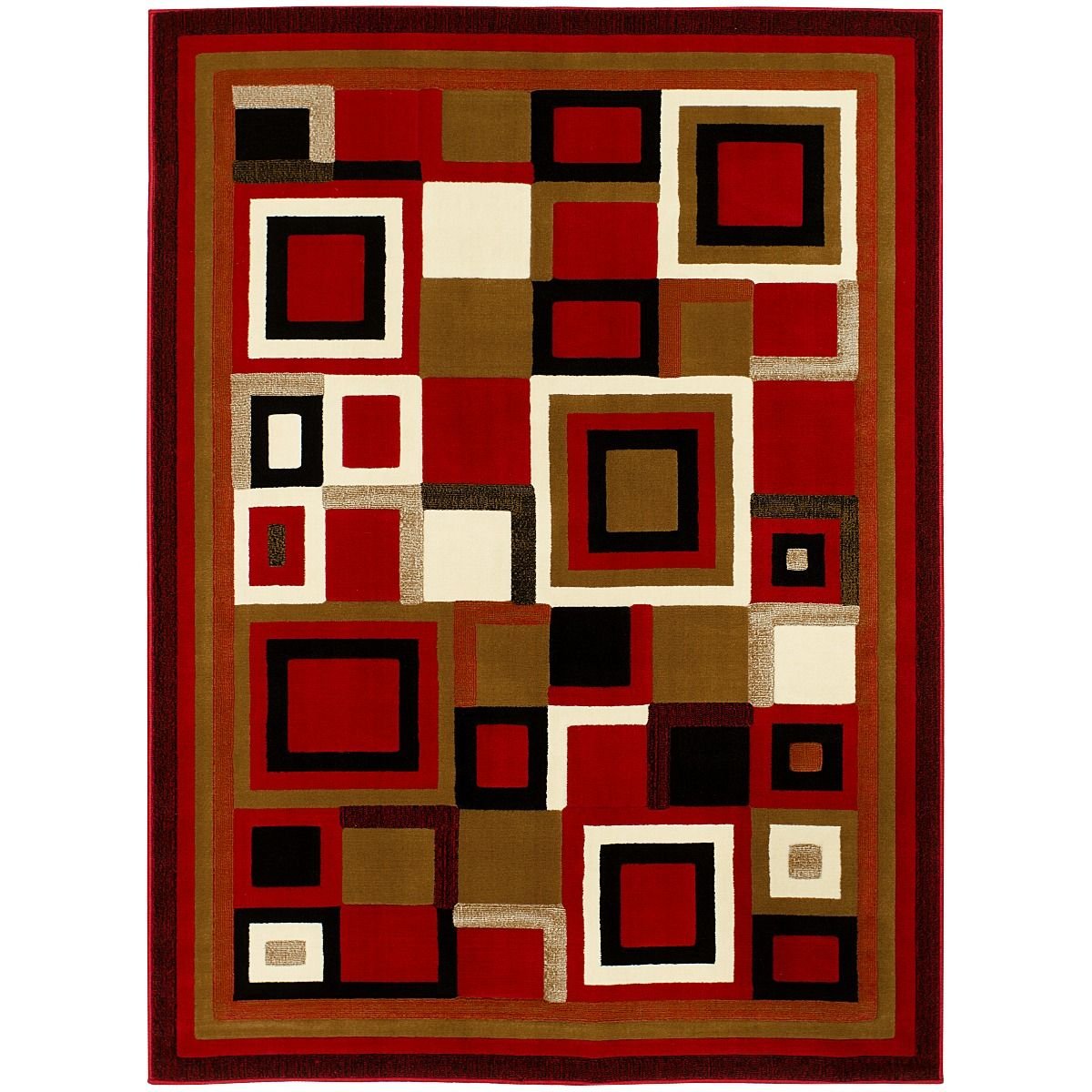 HR-Modern Contemporary Living Room Rugs-Abstract Carpet with Geometric Pattern