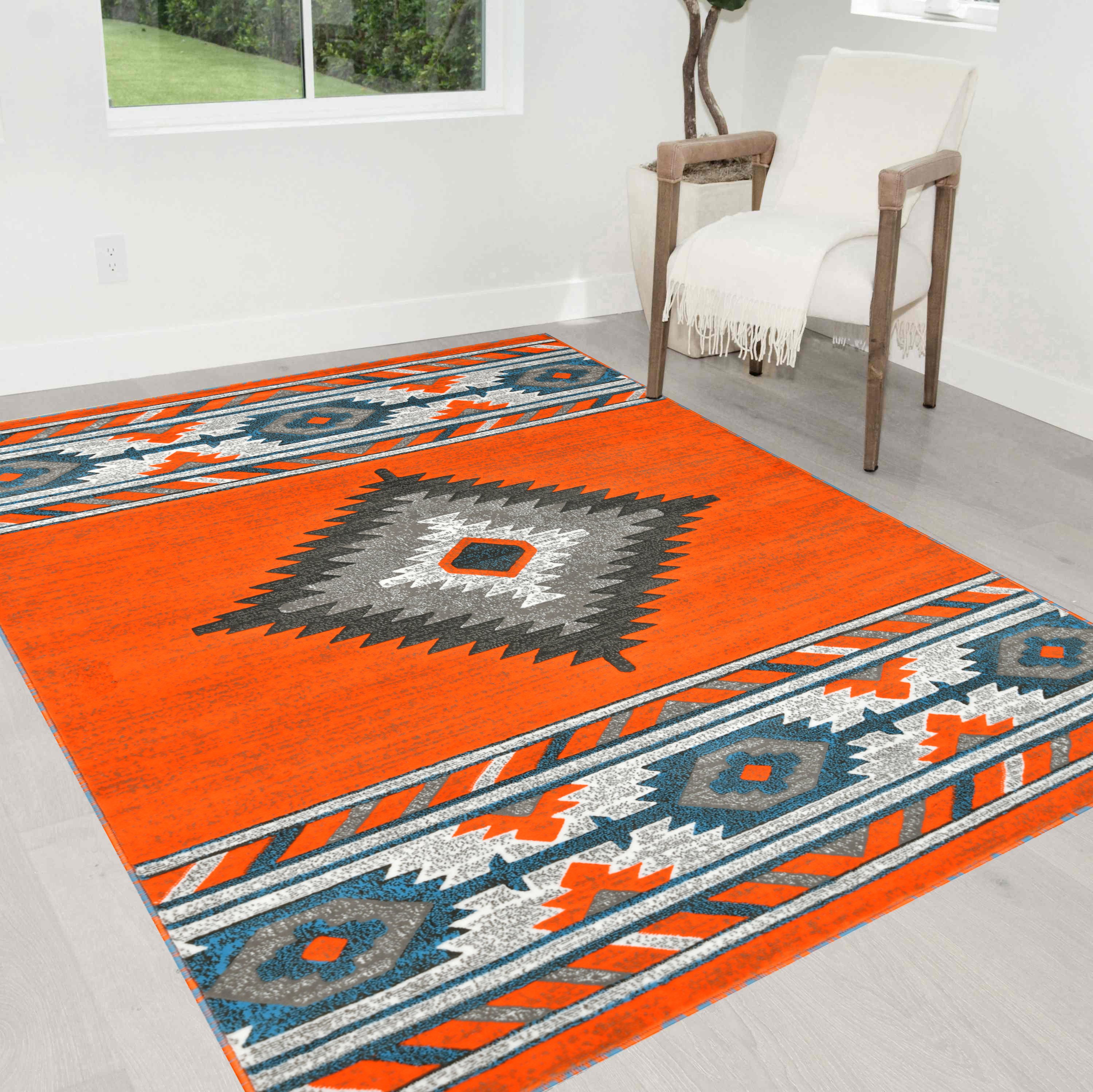 HR Southwestern Rugs for Cabin Tribal Medallion Carpet for Livingroom - Picture 77 of 95