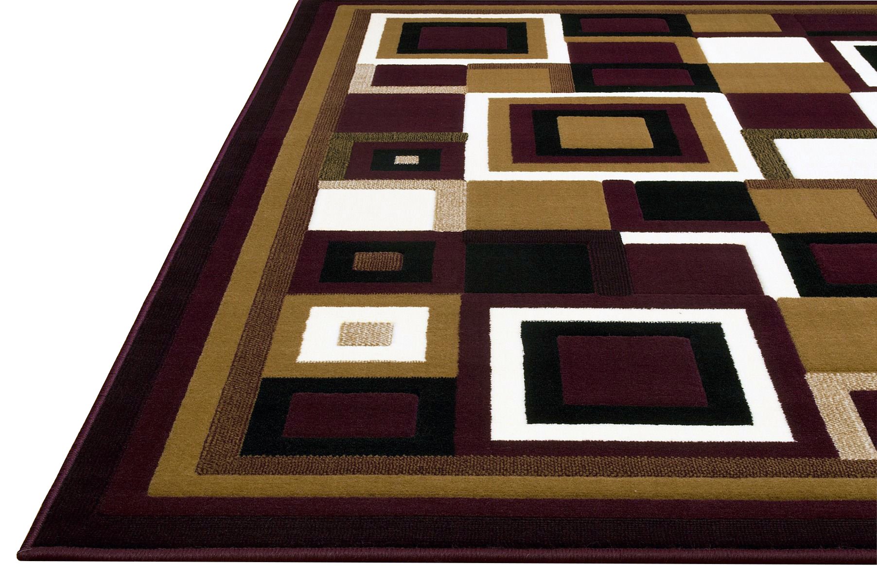 HR-Modern Contemporary Living Room Rugs-Abstract Carpet with Geometric Pattern