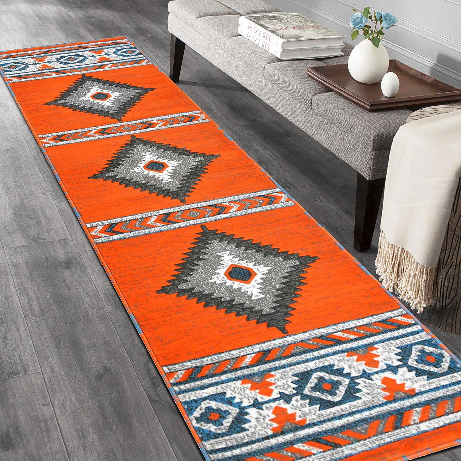 HR Southwestern Rugs for Cabin Tribal Medallion Carpet for Livingroom - Picture 68 of 95
