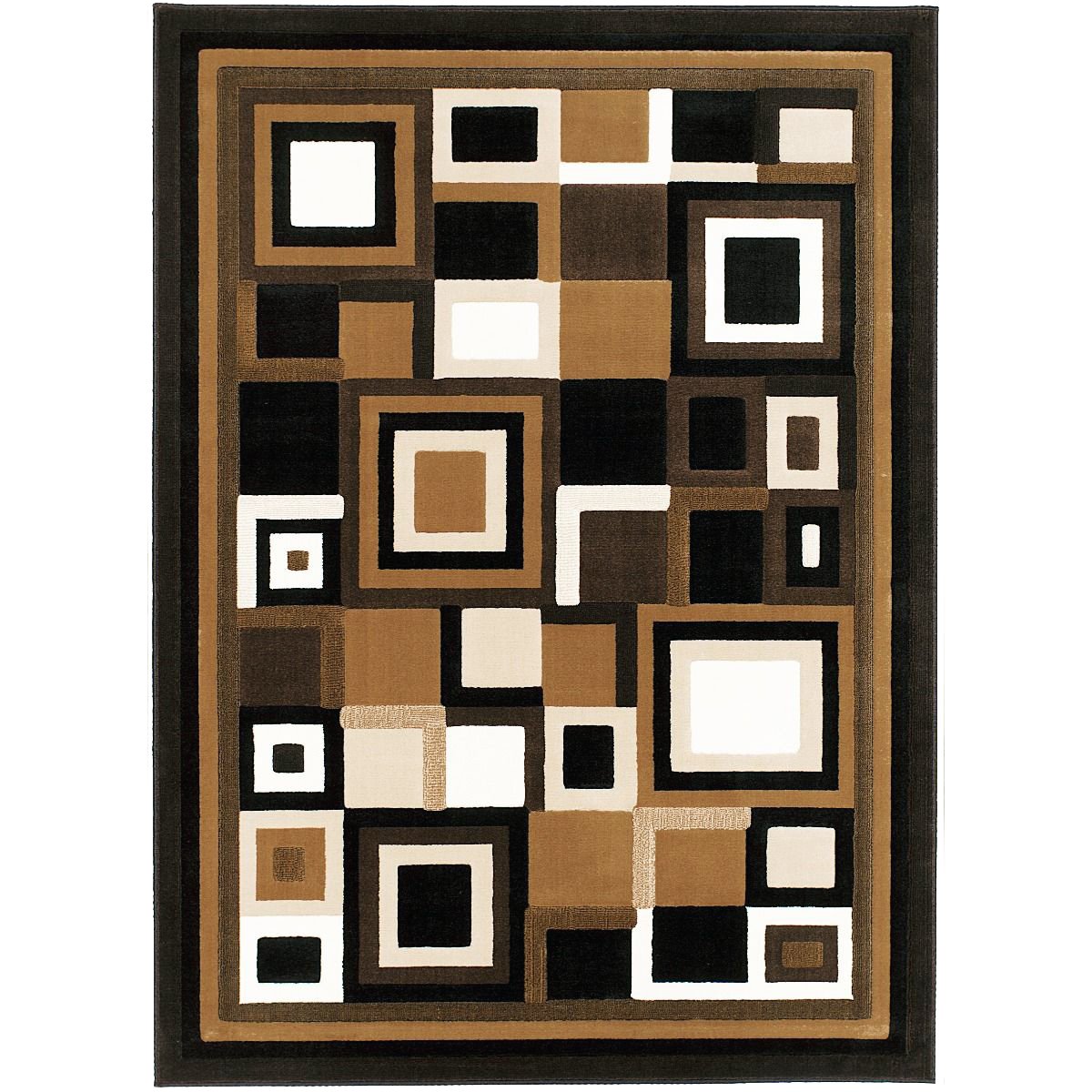 HR-Modern Contemporary Living Room Rugs-Abstract Carpet with Geometric Pattern