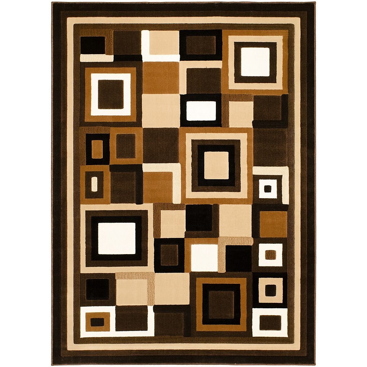 HR-Modern Contemporary Living Room Rugs-Abstract Carpet with Geometric Pattern