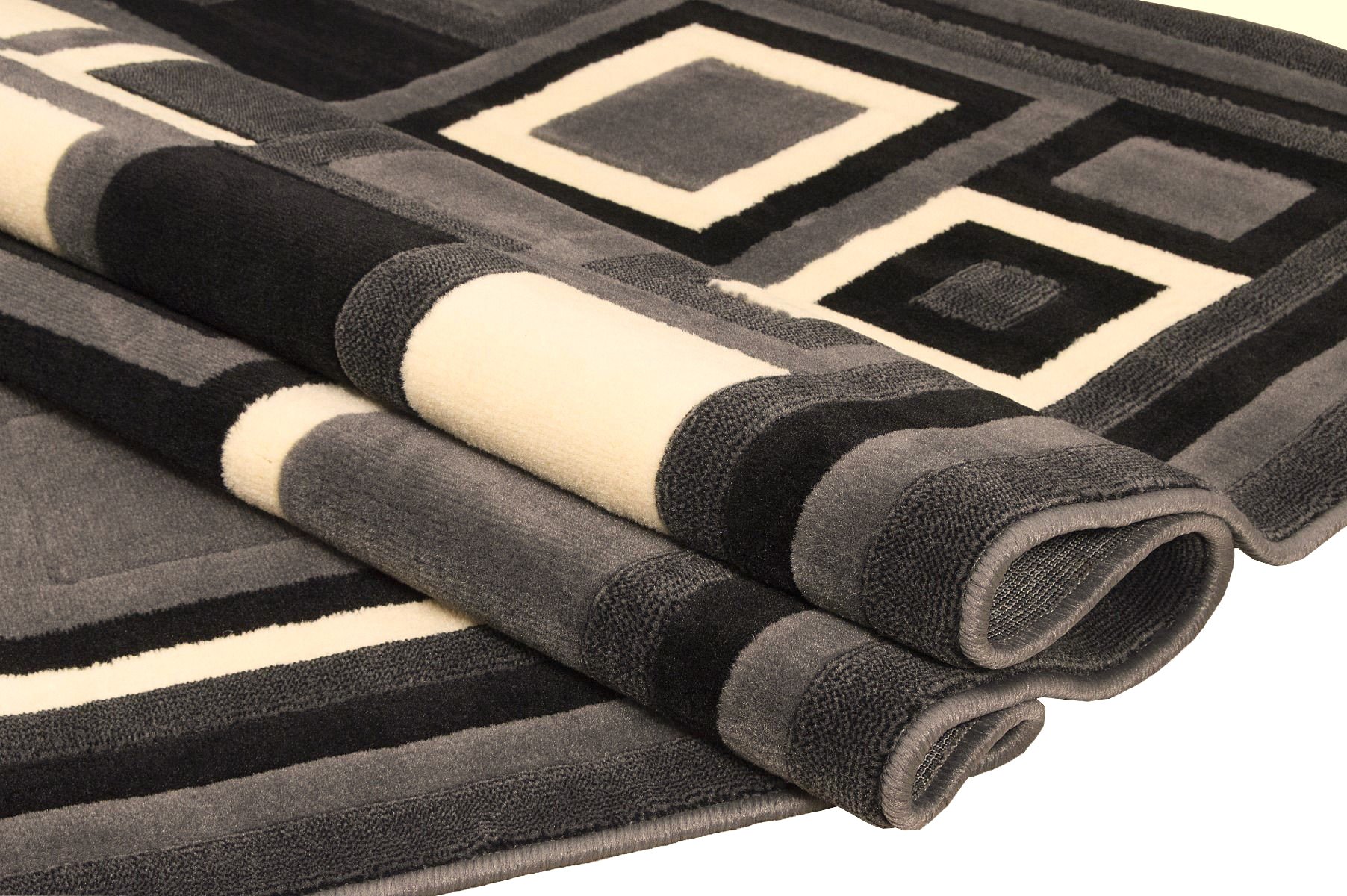 HR-Modern Contemporary Living Room Rugs-Abstract Carpet with Geometric Pattern