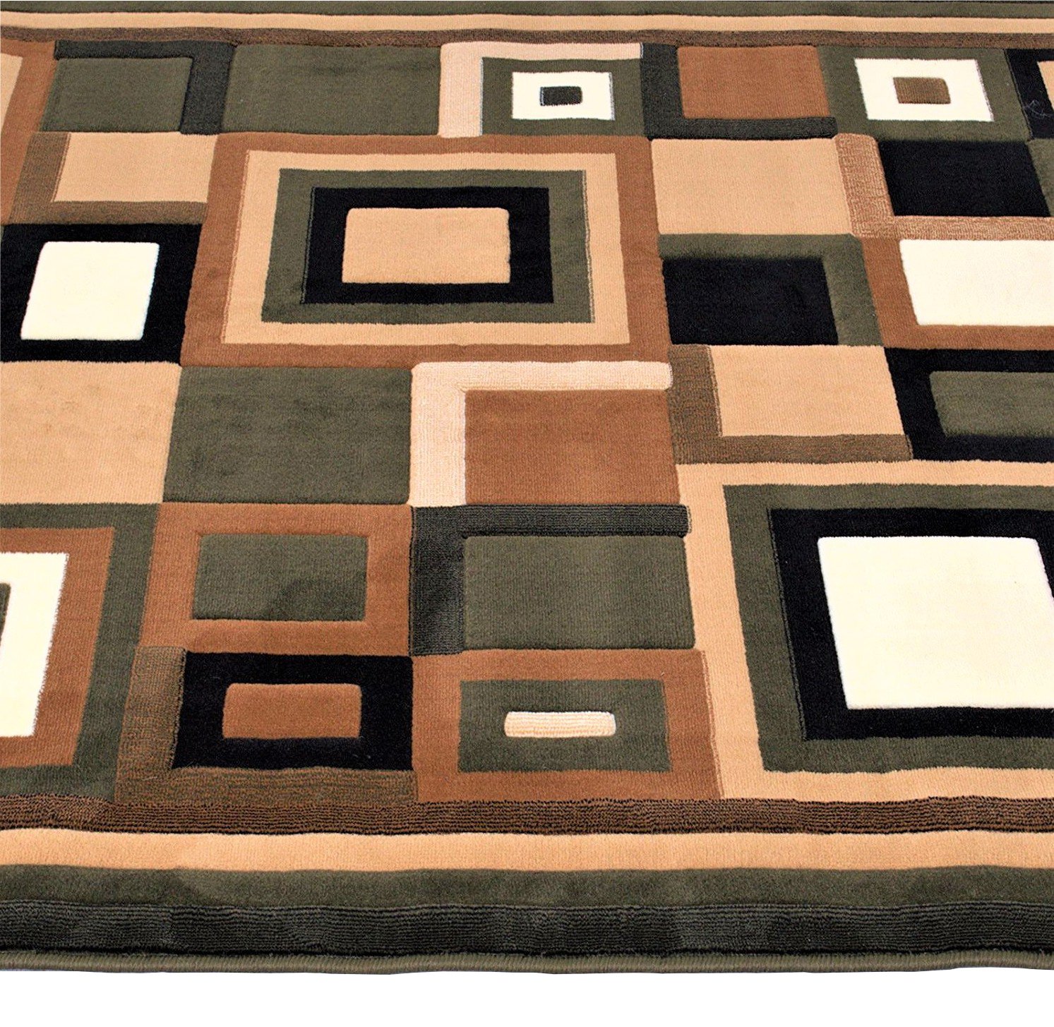 HR-Modern Contemporary Living Room Rugs-Abstract Carpet with Geometric Pattern