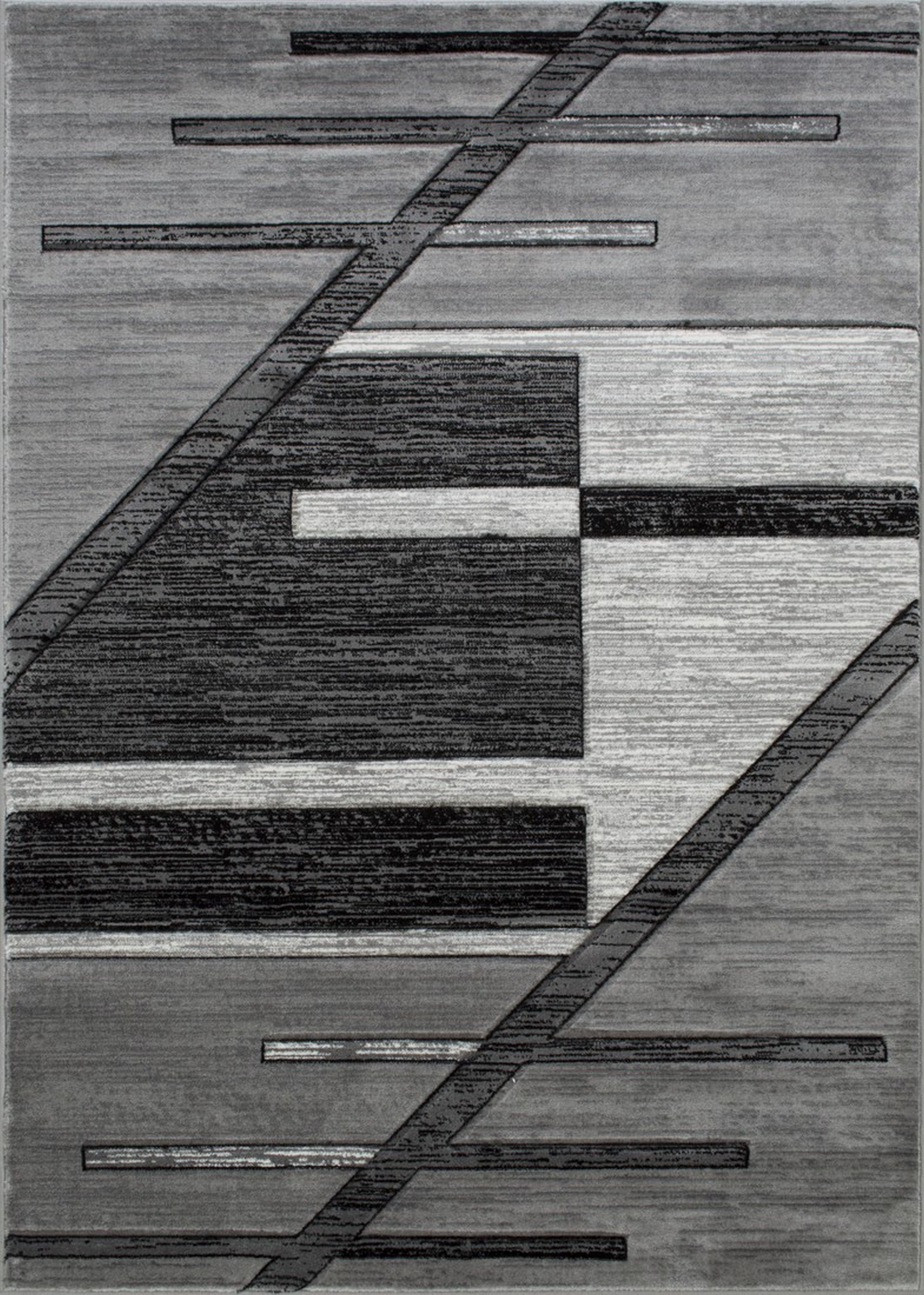 Monochromatic Rug/Linier Design Modern Contemporary Hand Carved Area... - Picture 10 of 28