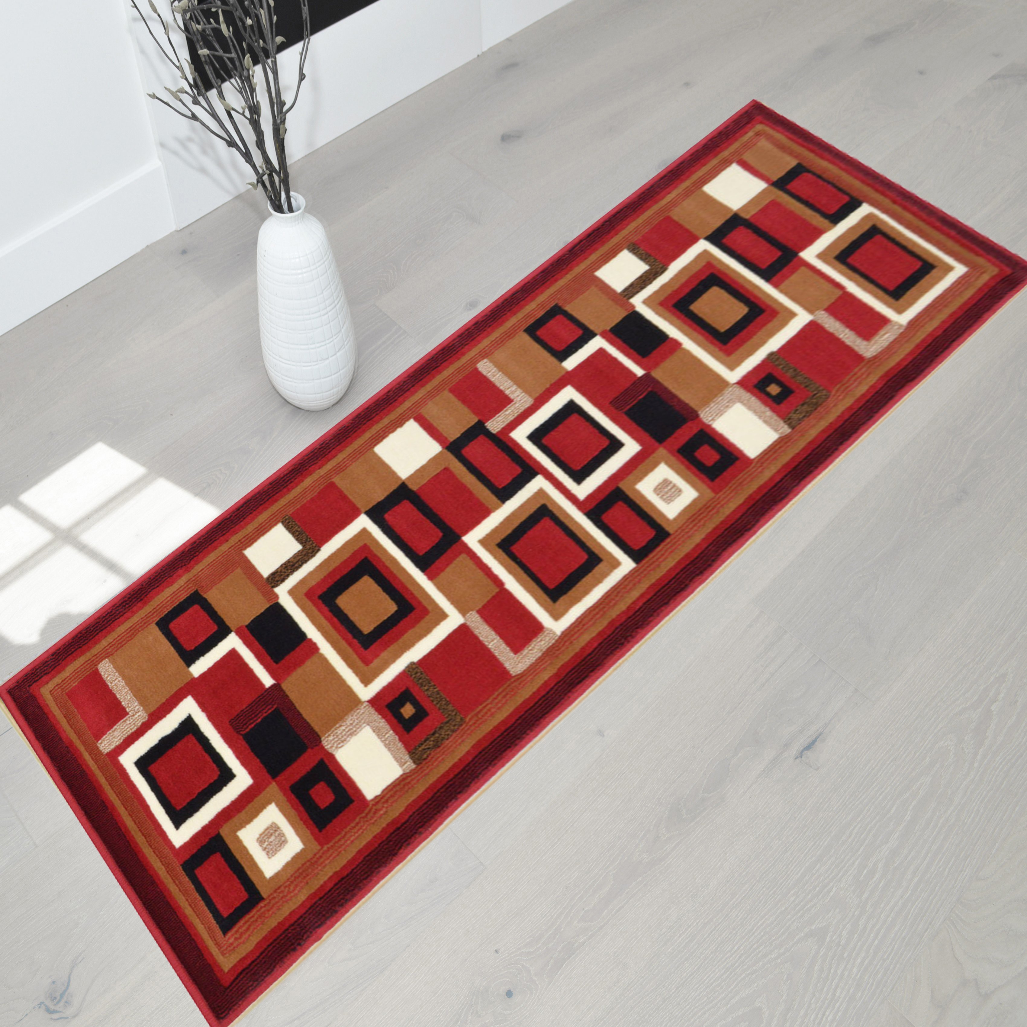 HR-Modern Contemporary Living Room Rugs-Abstract Carpet with Geometric Pattern