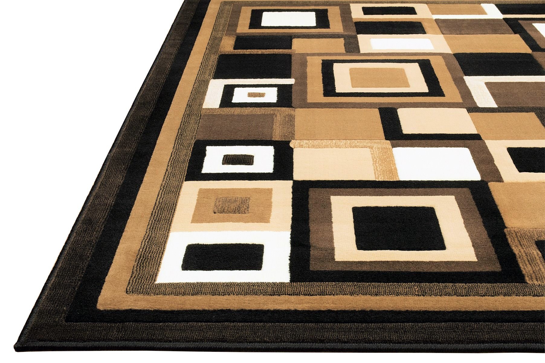 HR-Modern Contemporary Living Room Rugs-Abstract Carpet with Geometric Pattern