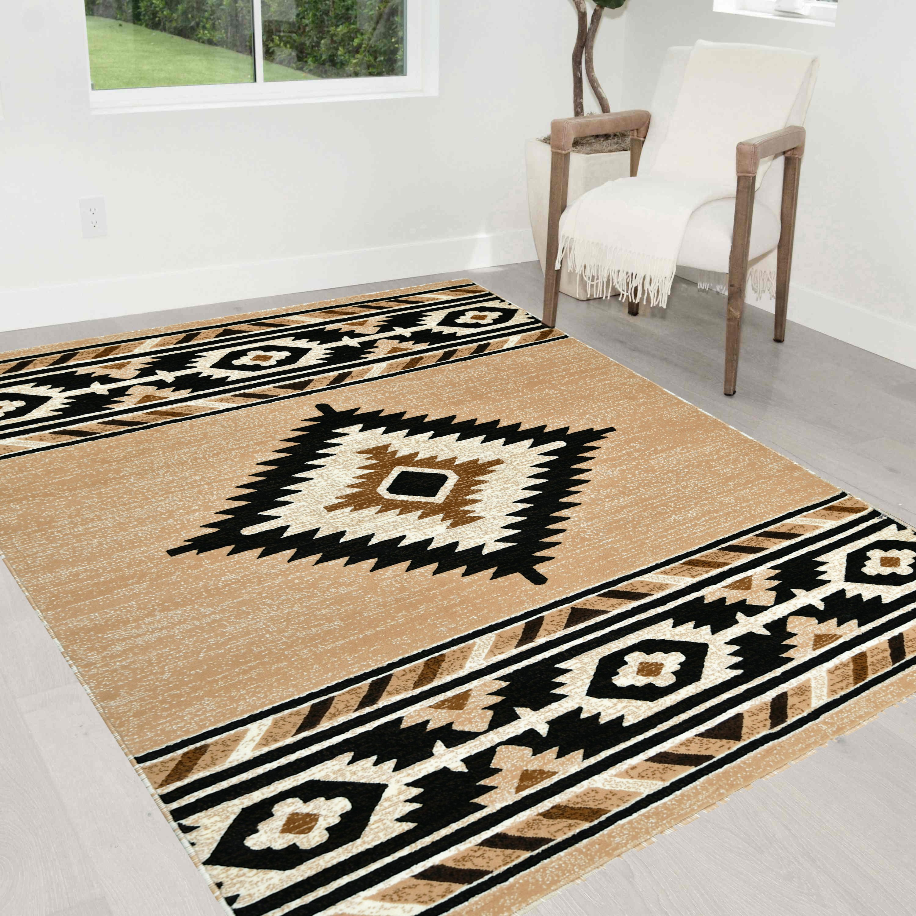 HR Southwestern Rugs for Cabin Tribal Medallion Carpet for Livingroom - Picture 95 of 95