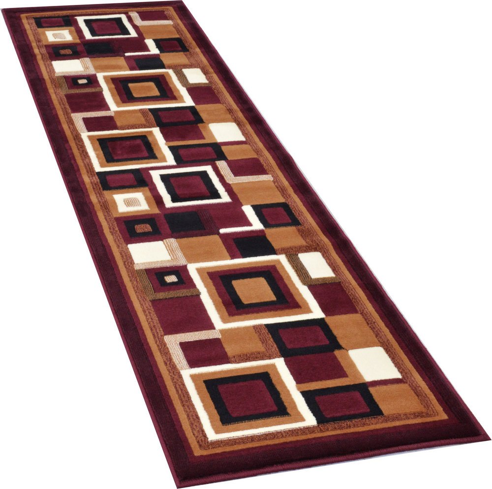 HR-Modern Contemporary Living Room Rugs-Abstract Carpet with Geometric Pattern