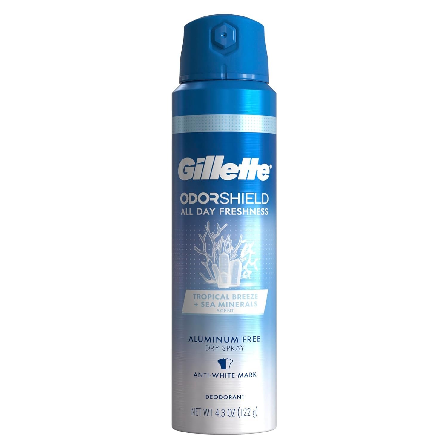 Gillette Aluminum Free Deodorant for Men Dry Spray 4.3oz Pack of 3