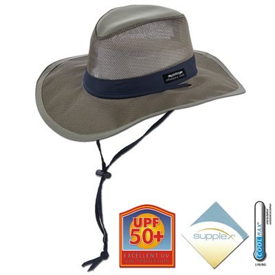 Panama Jack Netz Krone Safari Sonnenhut, 3" Krempe, verstellbare Kinnkordel, UPF (SPF) - Bild 17 von 19