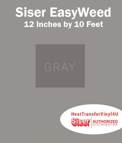 Siser EasyWeed Iron On Heat Transfer Vinyl For Garments 12 Inches by 10 Feet