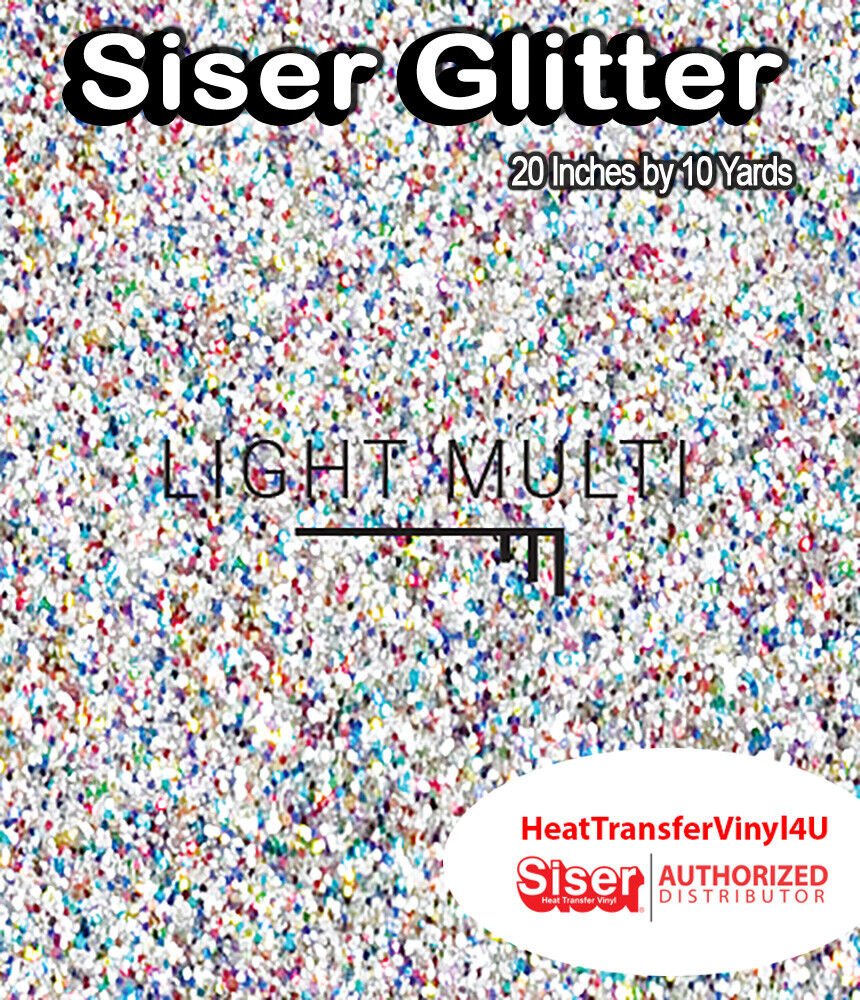 Siser Glitter Iron On Heat Transfer Vinyl For T-Shirts 20" x 10 Yds ( HTV )