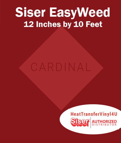 Siser EasyWeed Iron On Heat Transfer Vinyl For Garments 12 Inches by 10 Feet