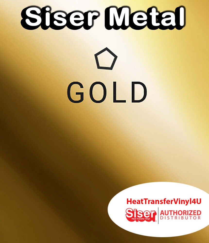 12" Siser Metal Iron On Heat Transfer Vinyl Roll Vinyl for T-Shirt customization