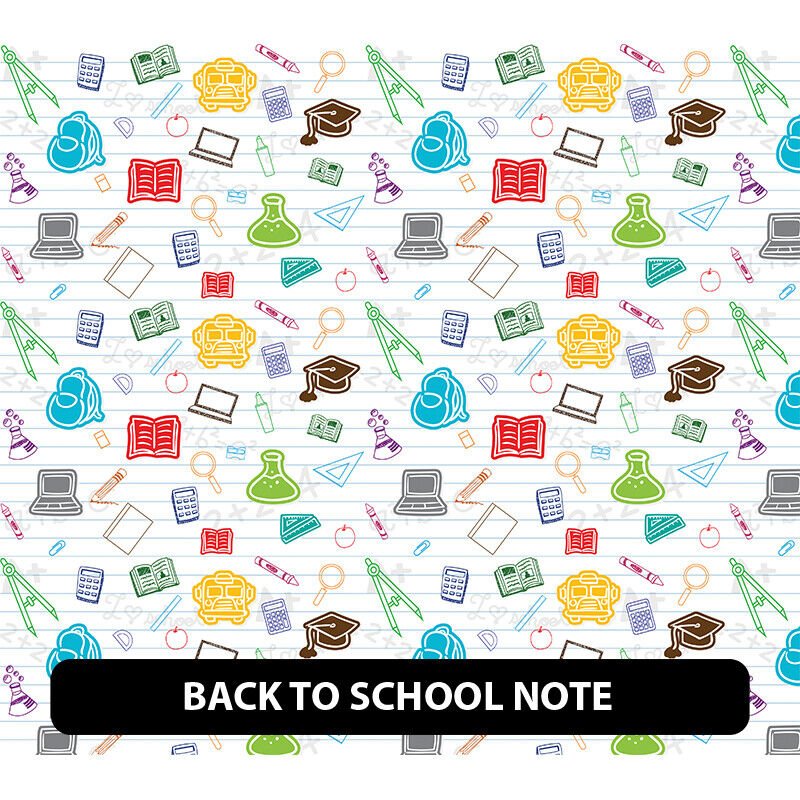 Back to School / Letters Patterned Adhesive Vinyl 13.5" ROLL **FREE SHIPPING**