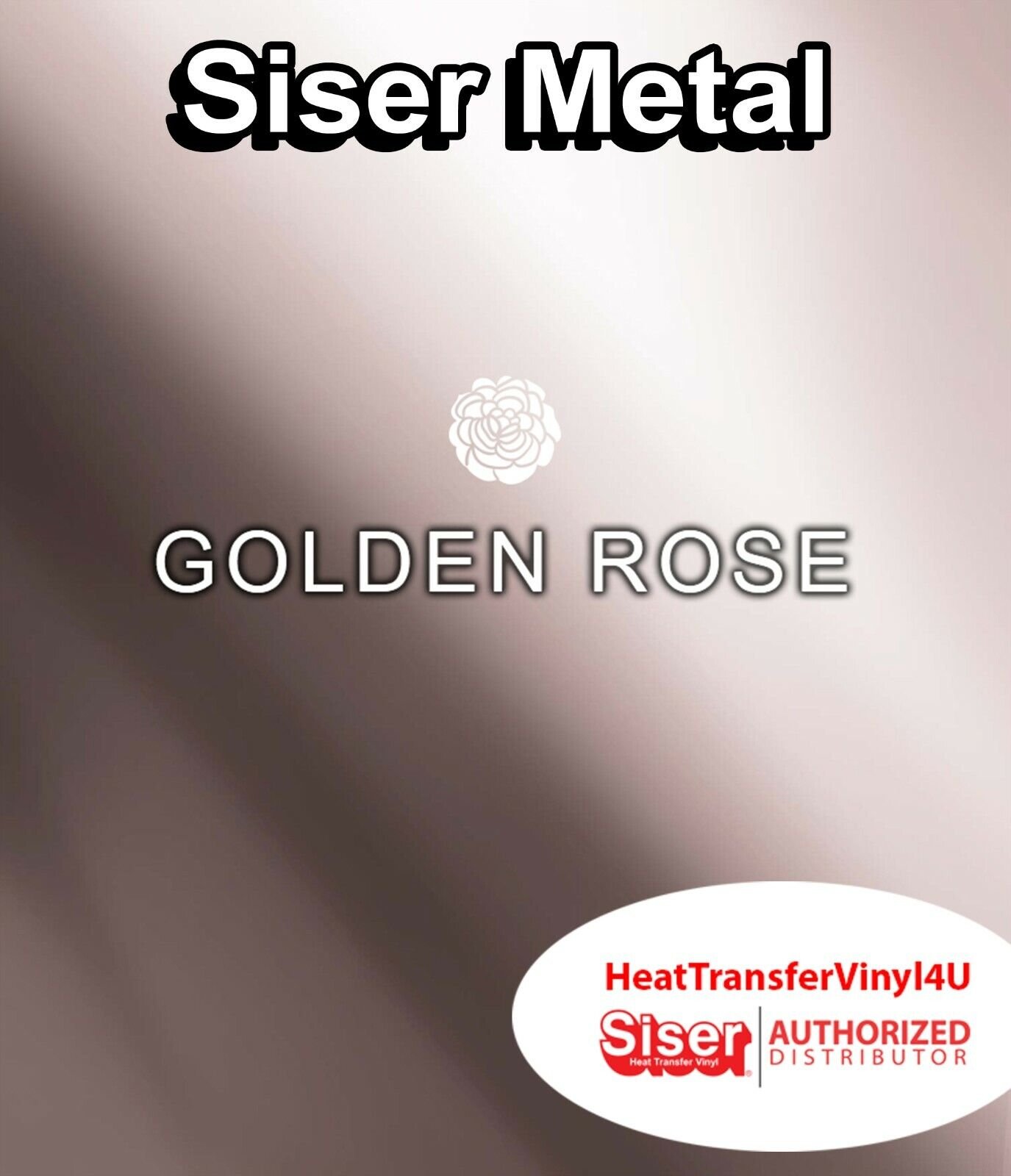 12" Siser Metal Iron On Heat Transfer Vinyl Roll Vinyl for T-Shirt customization