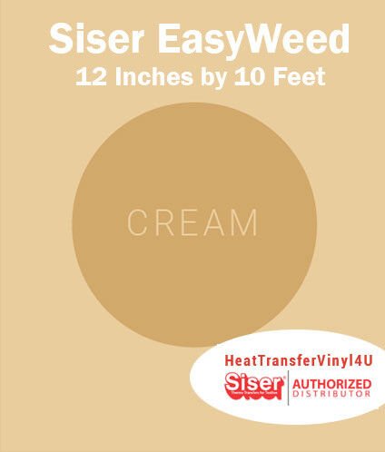 Siser EasyWeed Iron On Heat Transfer Vinyl For Garments 12 Inches by 10 Feet