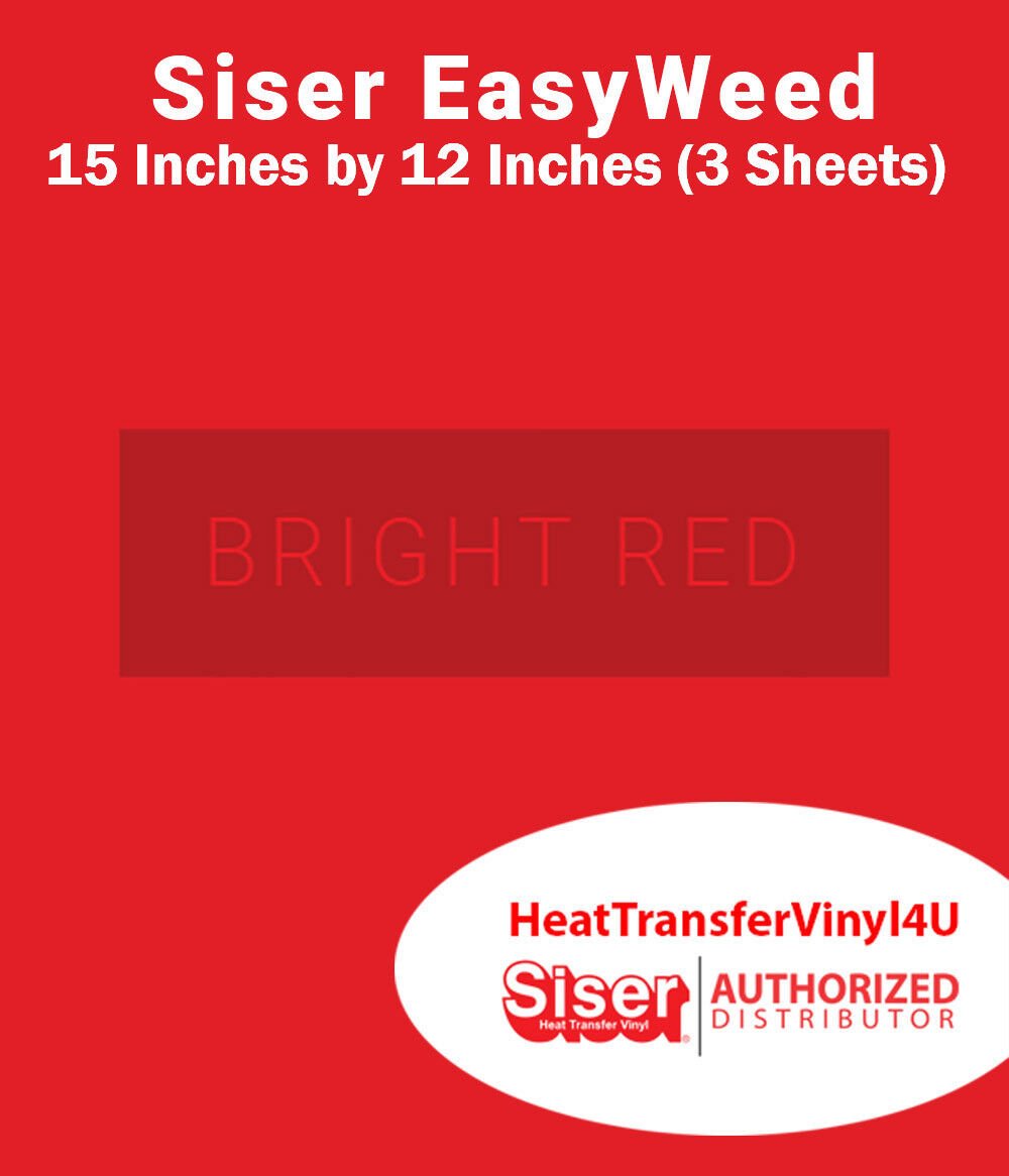 Siser EasyWeed Iron On Heat Transfer Vinyl 15" x 12" (3 Sheets) *Message Colors* - Picture 19 of 80