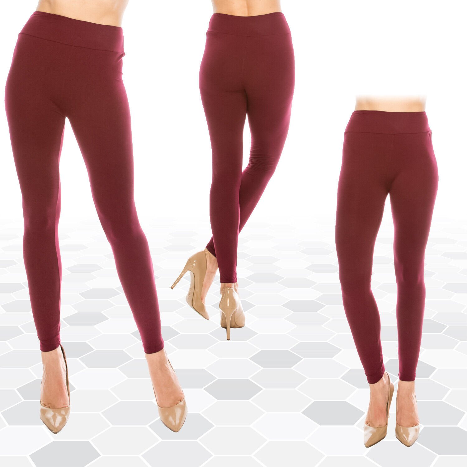Womens Ultra Soft High Waist Yoga Leggings (Patterned and Solid) *FREE SHIPPING* - Picture 12 of 40