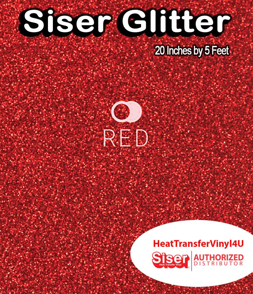 Siser Glitter Iron On Heat Transfer Vinyl 20 Inches by 5 Feet *FREE SHIPPING*