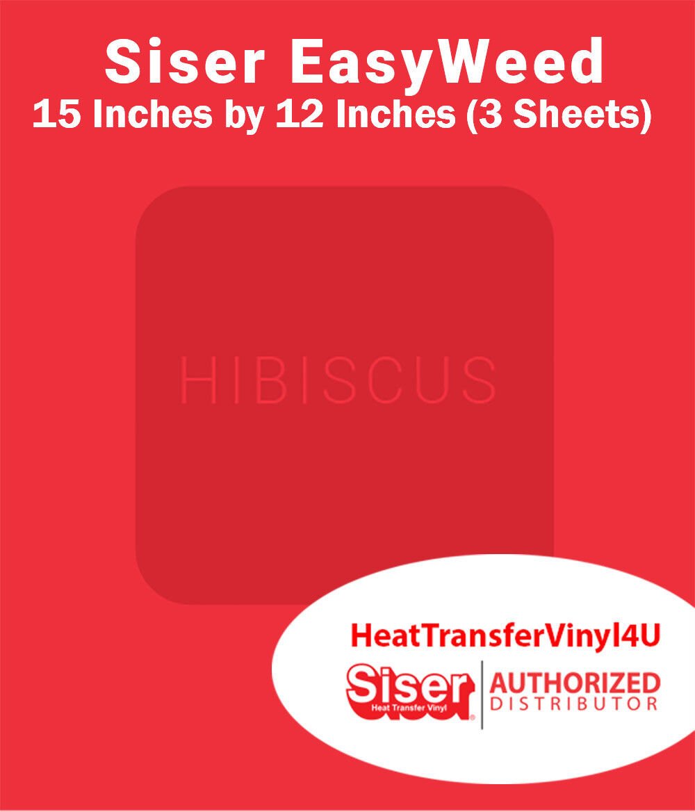 Siser EasyWeed Iron On Heat Transfer Vinyl 15" x 12" (3 Sheets) *Message Colors* - Picture 41 of 80
