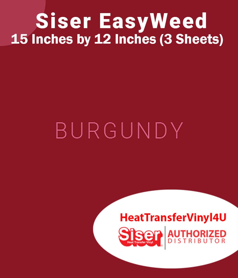 Siser EasyWeed Iron On Heat Transfer Vinyl 15" x 12" (3 Sheets) *Message Colors* - Picture 18 of 80