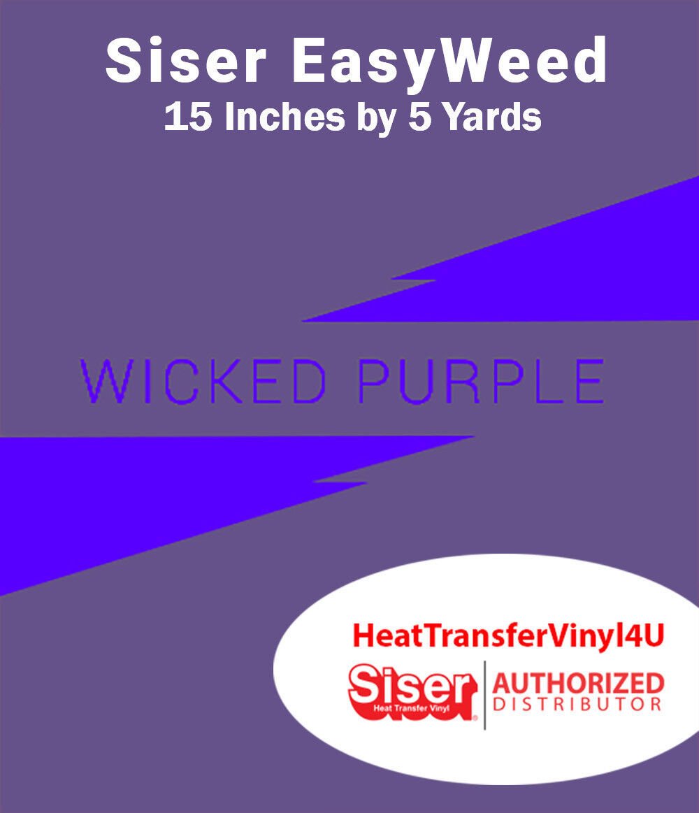 Siser EasyWeed Iron On Heat Transfer Vinyl For T-Shirts 15" x 5 Yards