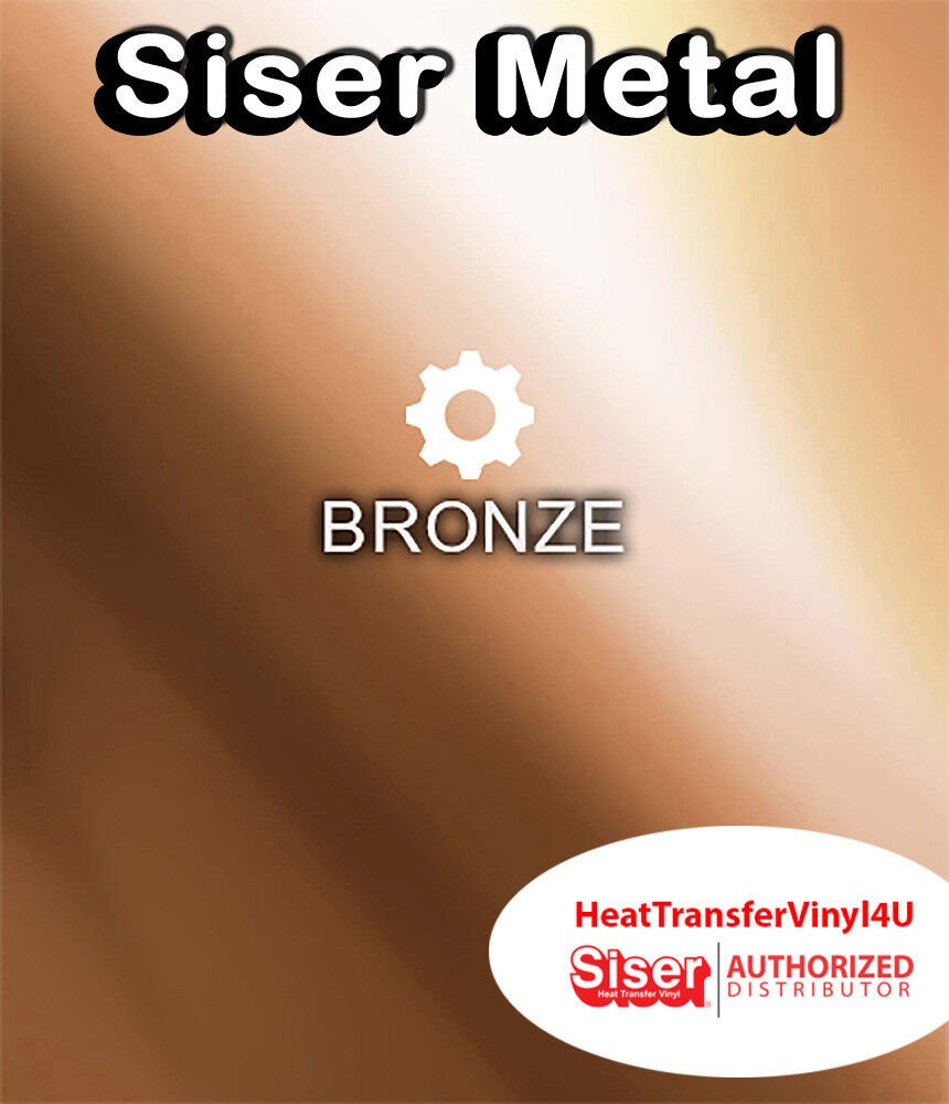 12" Siser Metal Iron On Heat Transfer Vinyl Roll Vinyl for T-Shirt customization