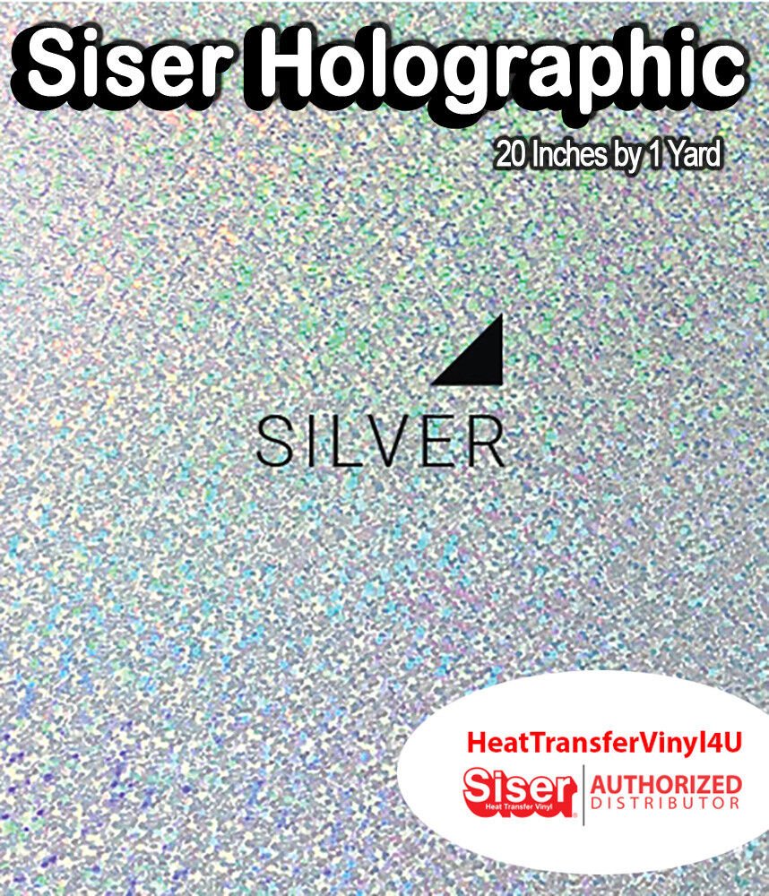 Siser Holographic Iron-On Vinyl for T-Shirts 20"x 1 Yard (Roll): Shimmer & Shine