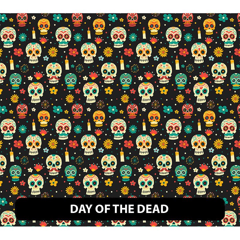 Dia de Muertos/Cinco de Mayo Adhesivo Patrón de Vinilo 13,5" ROLLO *ENVÍO GRATUITO* - Imagen 11 de 23