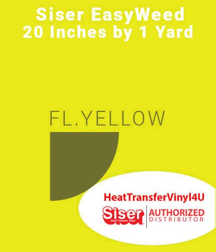 Siser EasyWeed Iron On HTV For T-Shirts 20" x 1 Yard *Variety Of Colors