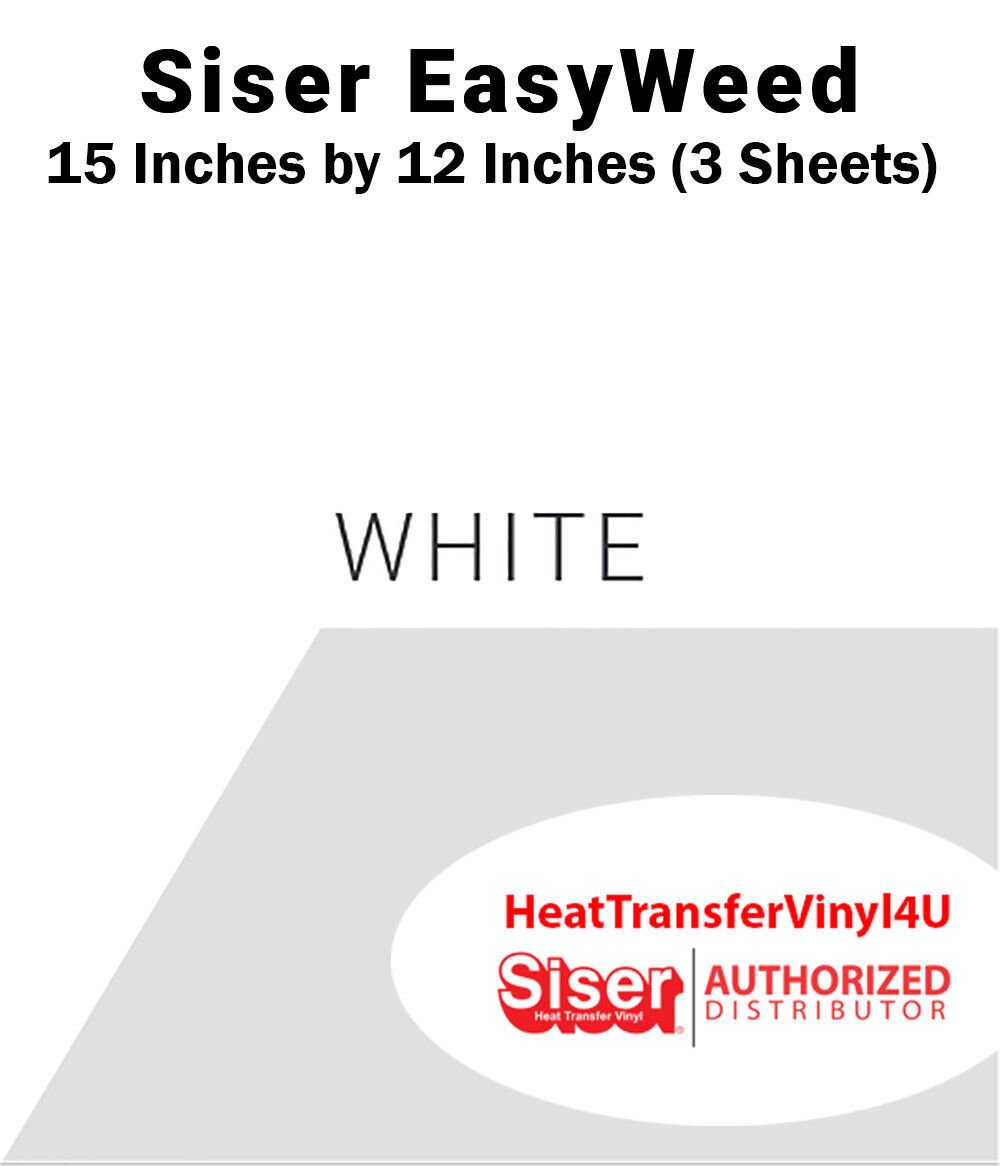Siser EasyWeed Iron On Heat Transfer Vinyl 15" x 12" (3 Sheets) *Message Colors* - Picture 77 of 80
