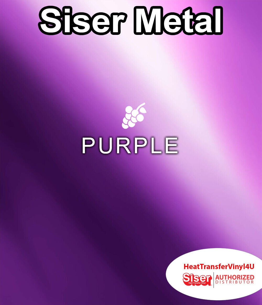 Siser Metal Iron On Heat Transfer Vinyl For T-Shirts 20" x 12" SHEET